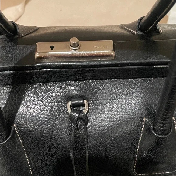 Prada  Doctors black Leather bag with  Silver hardware - Picture 5 of 16
